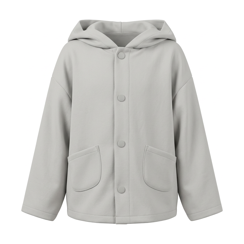 아동 후드 버튼 점퍼 0079 렌더 이미지