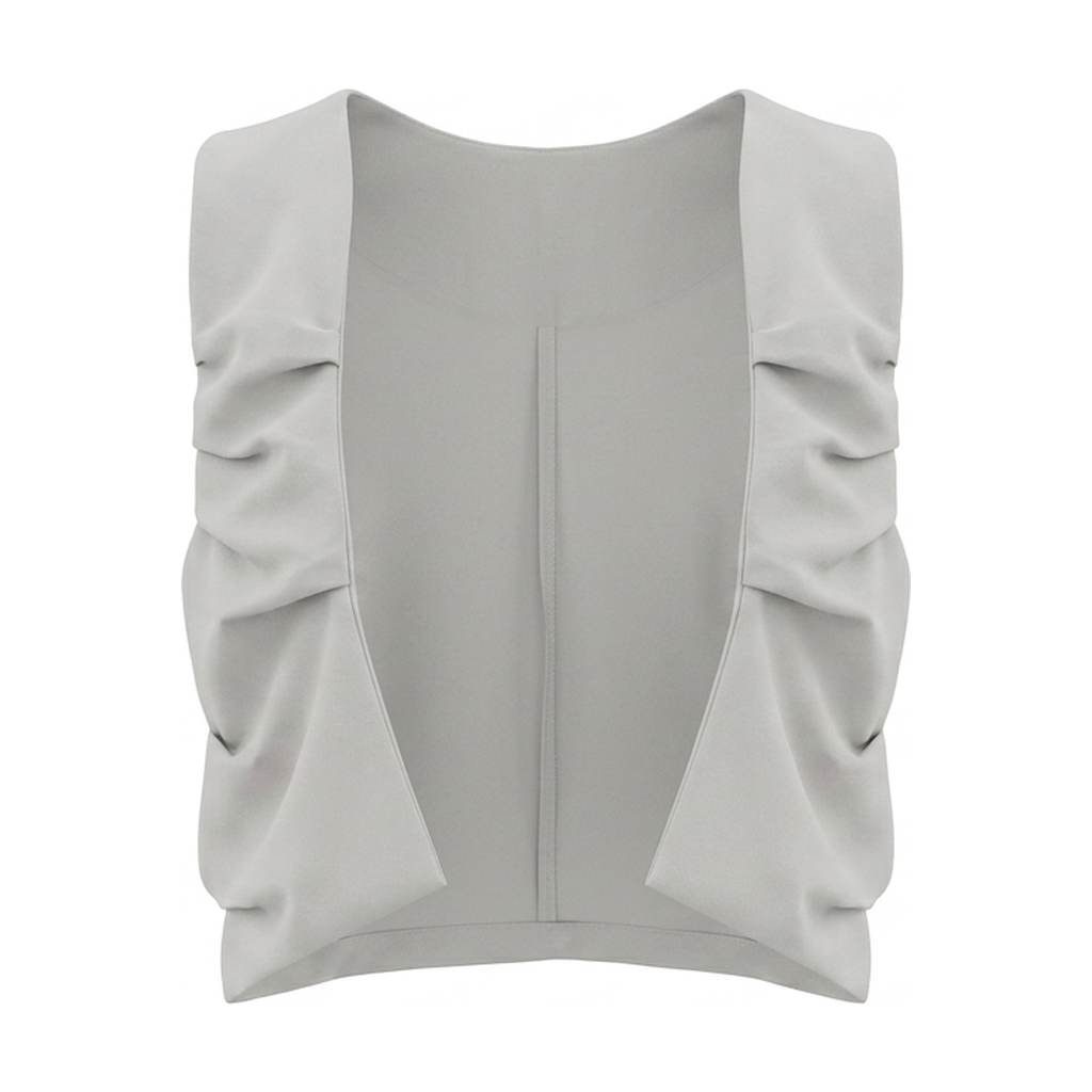 여성 크롭 셔링 베스트 0075 렌더 이미지
