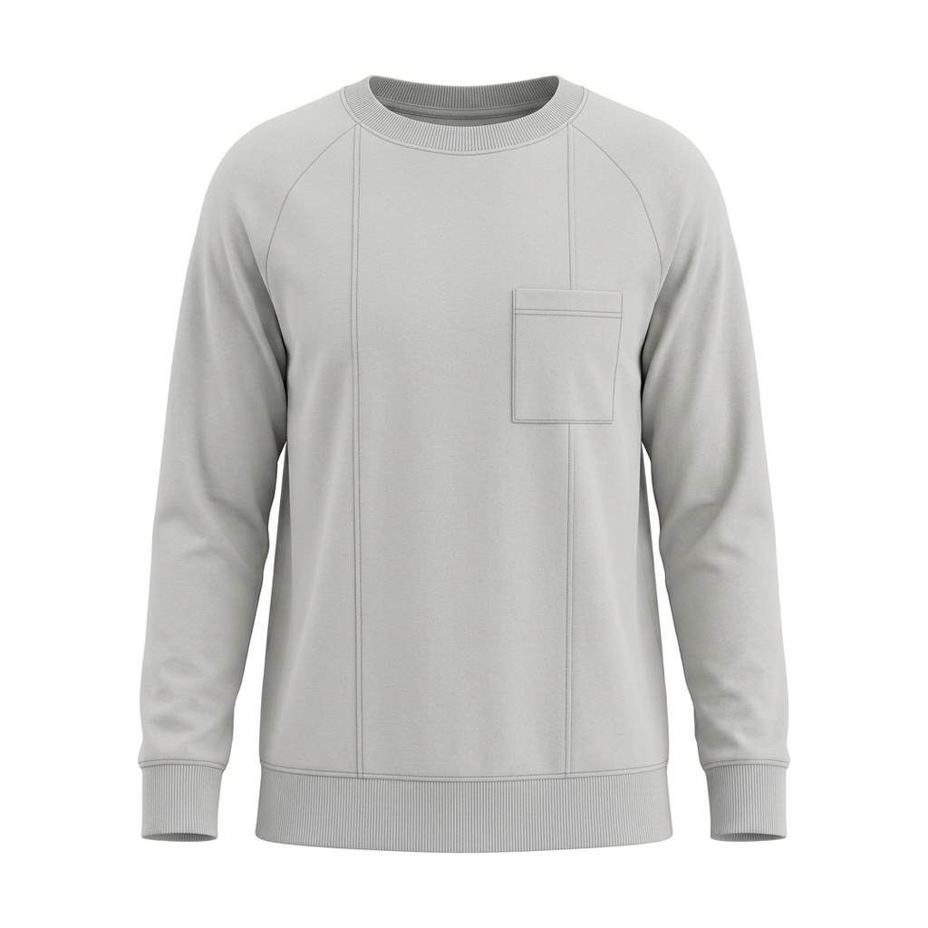 남성 헴밴드 긴소매 티셔츠 0056 렌더 이미지